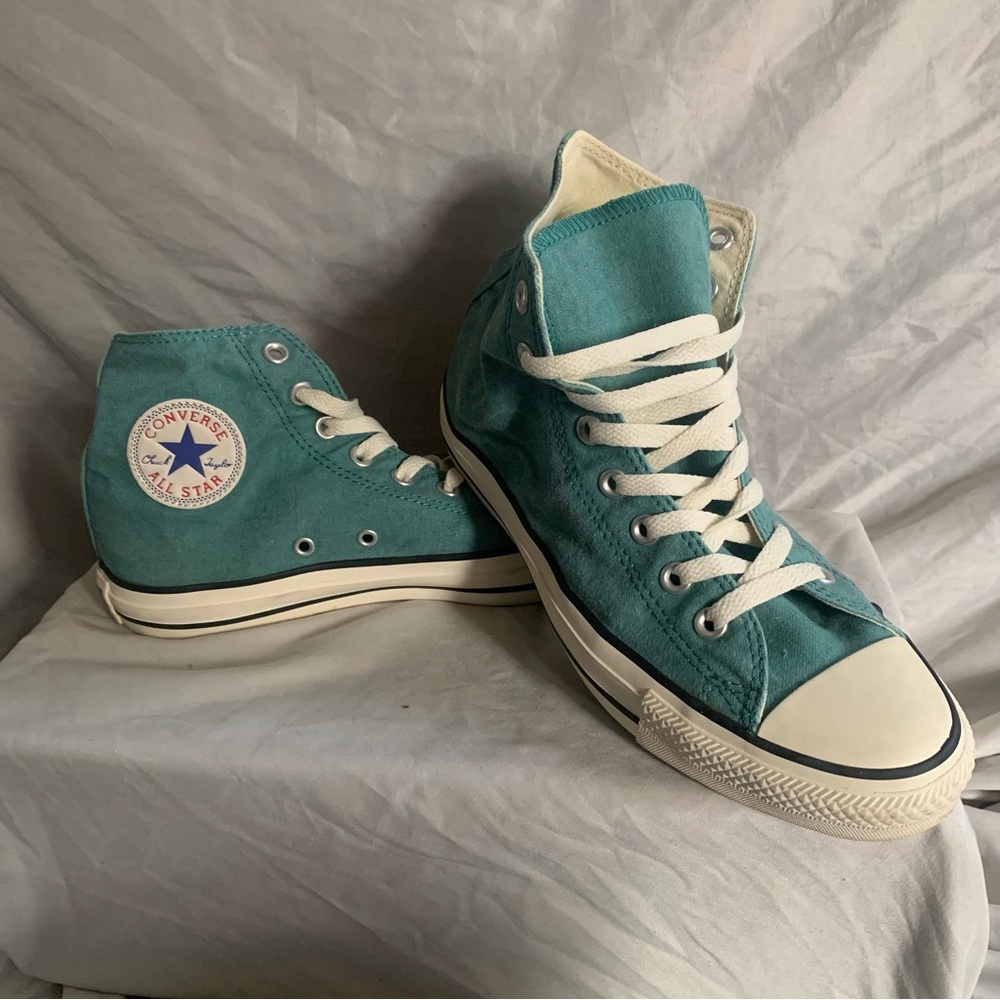 SOLD - Converse, Hi-tops, classic, teal canvas, 8M/10W